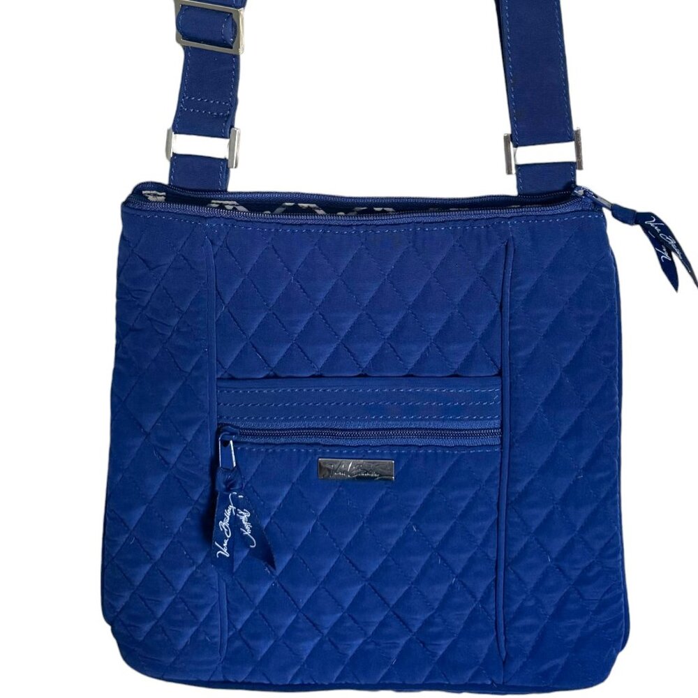 Vera Bradley Navy Adjustable Length Should Bag - NWOT